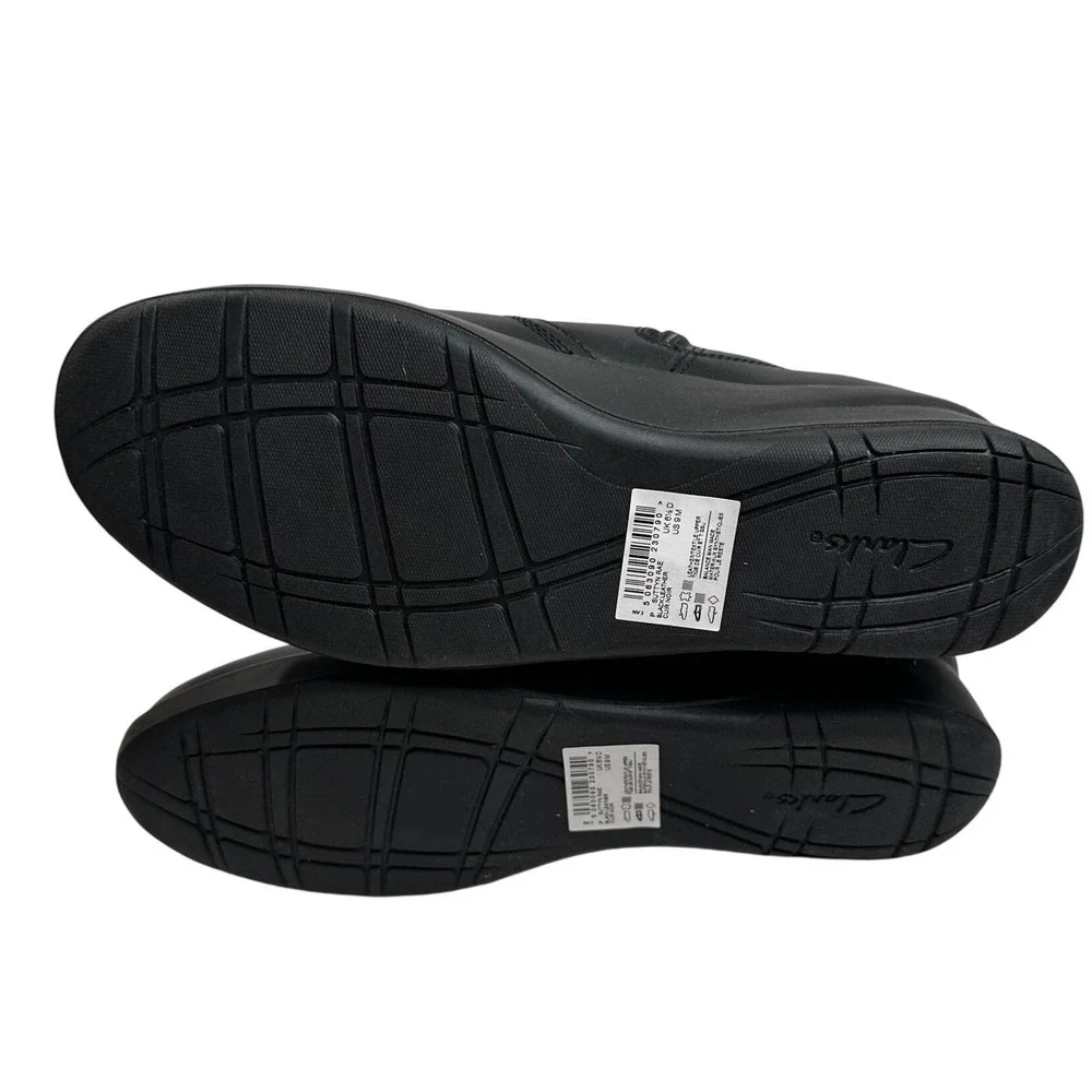 Clarks Suttyn Rae Black Leather Wedge Ankle Boots Womens 9 M‎ 261801384065